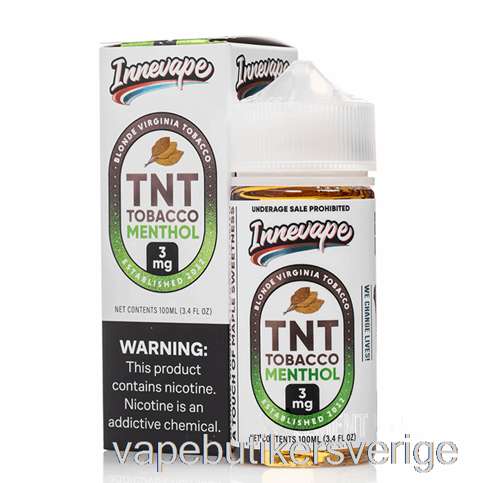 Vape Sverige Tnt Tobak Mentol - Innevape E-vätskor - 100ml 3mg